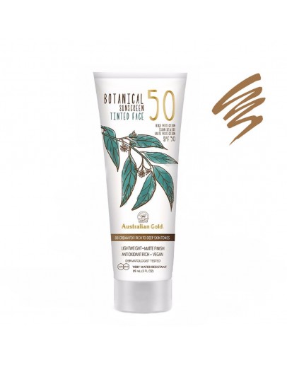 Australian Gold Botanical Sunscreen Tinted Face BB Cream SPF50 #Rich Deep 88 ml