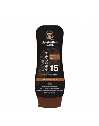 Australian Gold Instant Bronzer Lotion Sunscreen SPF15 237 ml