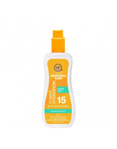 Australian Gold Ultimate Hydration Spray Gel Sunscreen SPF15 237 ml
